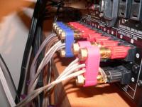 clean look organized speaker wires